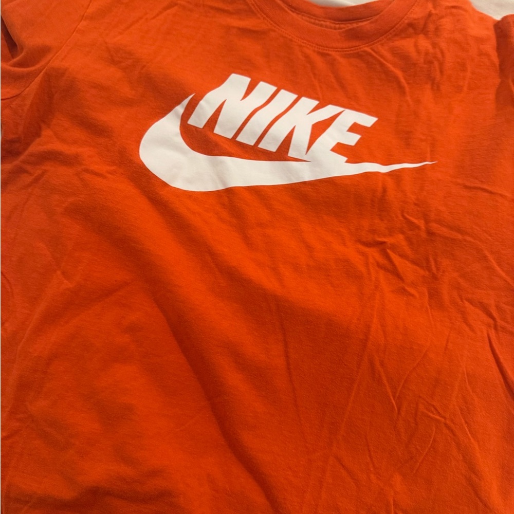 Nike Vibrant Orange Tee with White Logo